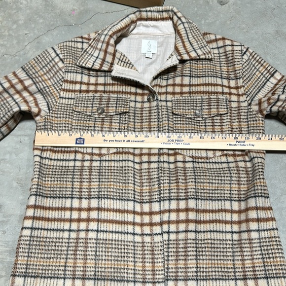 Joie | Jackets & Coats | Joie Oversized Neutral Plaid Button Up / Size M - Picture 9 of 10